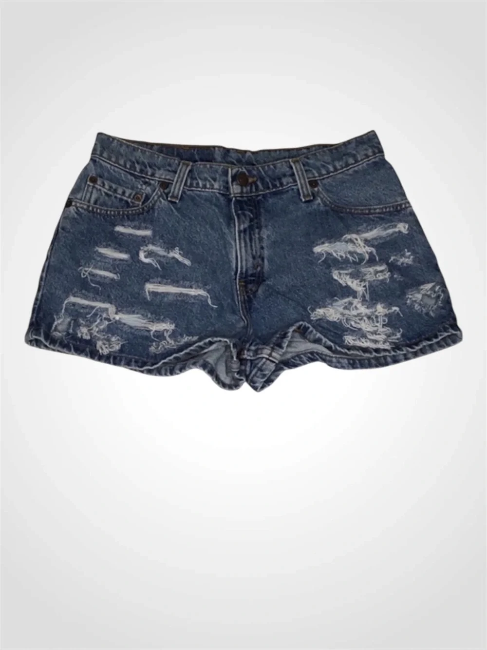 Levi’s 511 Ripped High Waist Flat Hem Blue Jean Shorts 11 Jr